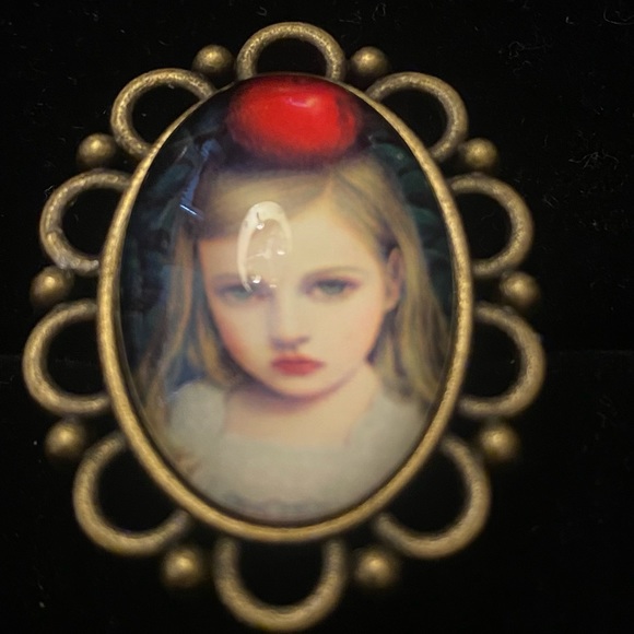 brass tone adjustable shabby victorian Alice rings U PICK - Picture 12 of 17